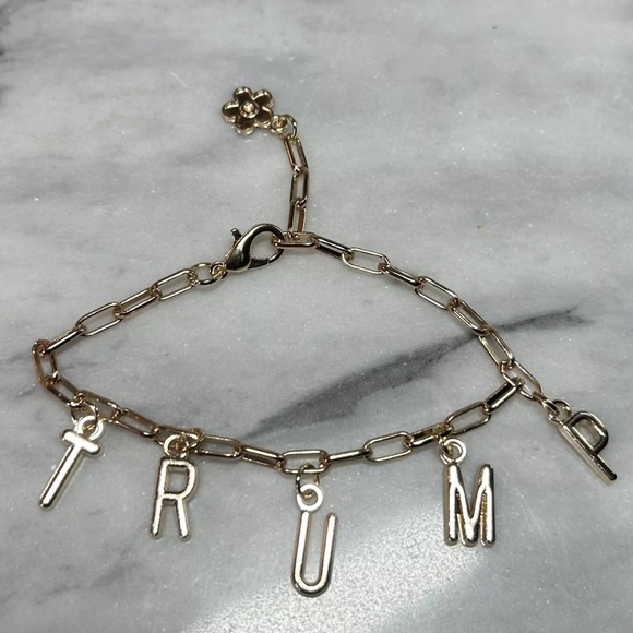 Jewelry - Trump bracelet charm letter initials MAGA patriotic USA